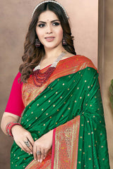 Green Silk Woven Saree