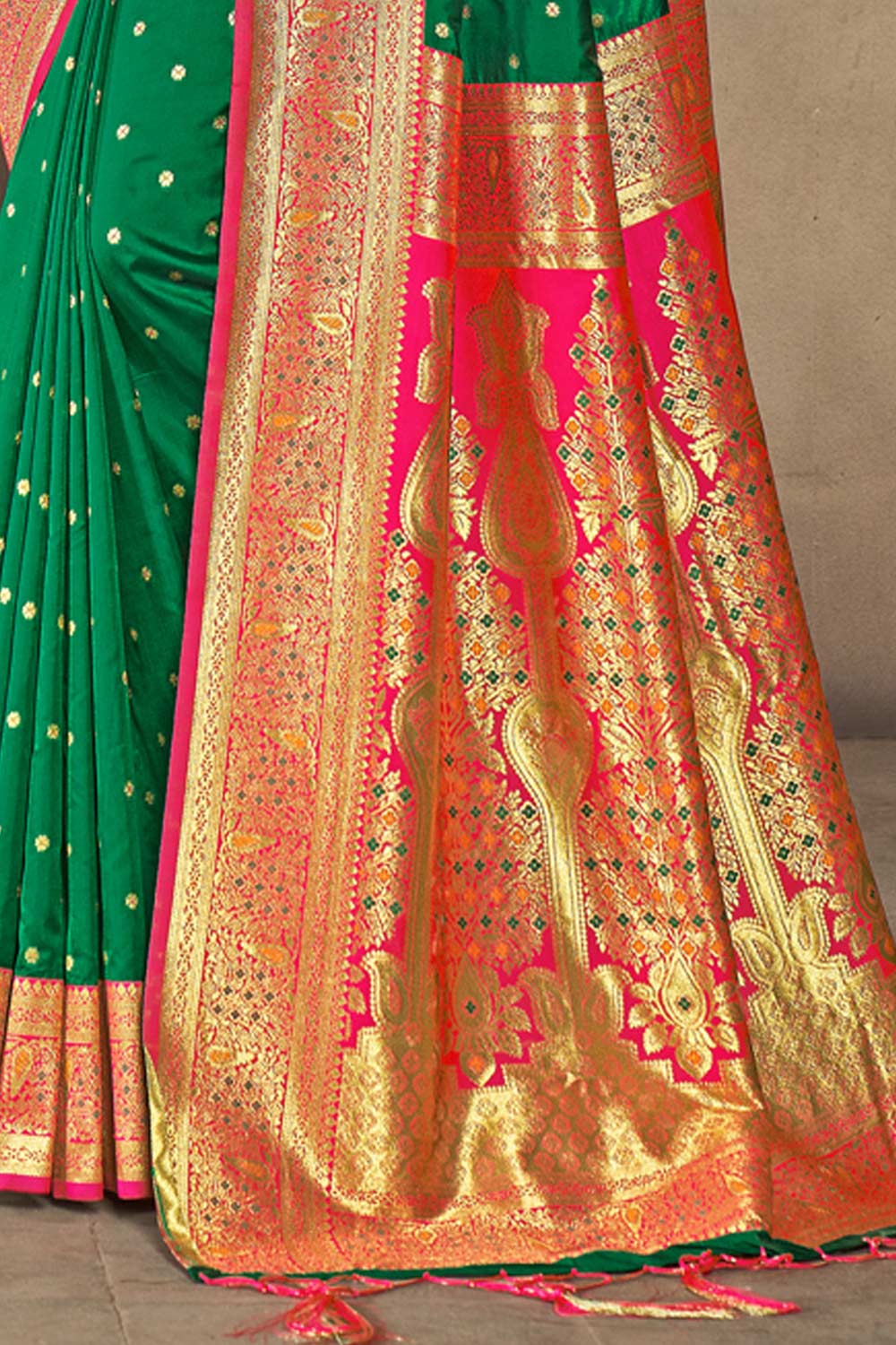 Green Silk Woven Saree