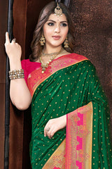 Green Silk Woven Saree