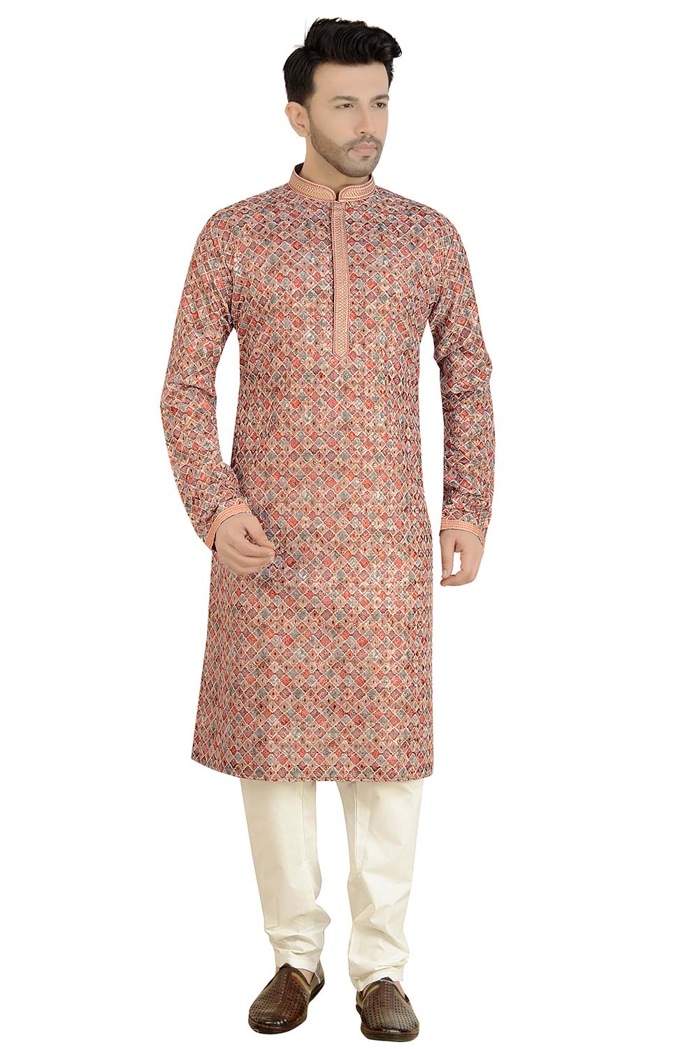 Multi Color Rayon Cotton Kurta Pajama