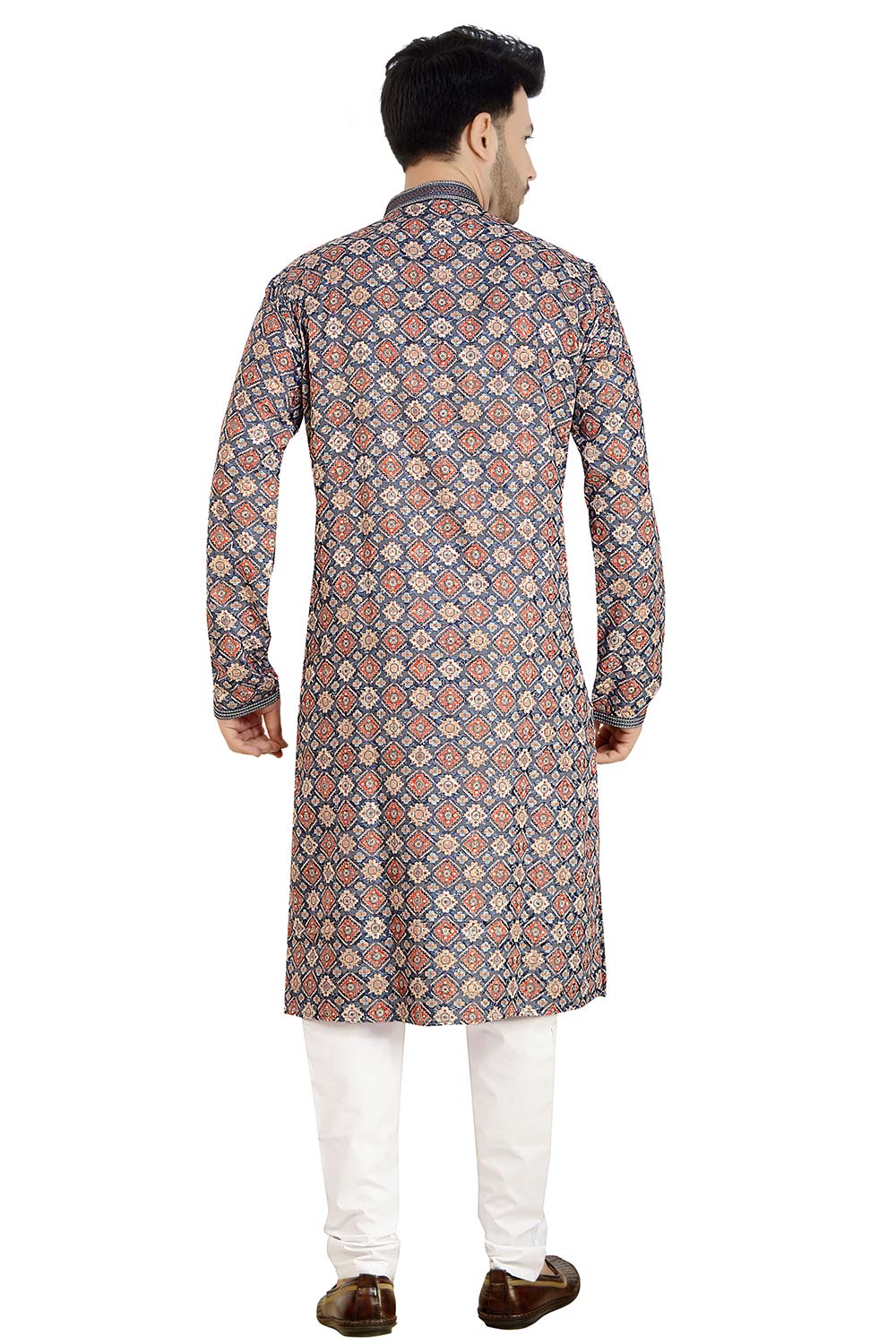 Blue Rayon Cotton Kurta Pajama