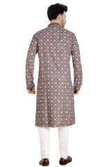 Blue Rayon Cotton Kurta Pajama