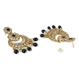 Gold Plated Kundan And Pearl Chandbali Earrings For Womens