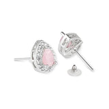 Stylish Latest Fashion Silver Plated Cz American Diamond Stud Earrings For Womens And Girls