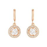 Stylish Latest Fashion Rose Gold Plated Dangle Hoop Earrings For Womens And Girls