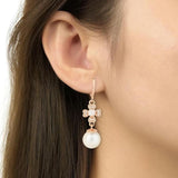 Stylish Latest Fashion Rose Gold Plated Cubic Zirconia Trendy Stud Earrings For Womens And Girls