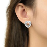 Latest Fashion Stylish Silver Plated Lightweight Chunky Studs Earrings For Womens