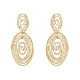 Gold Plated Trendy Chunky Dangle Earrings For Womens