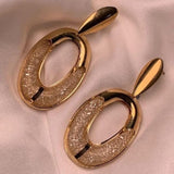 Latest Trendy Stylish Gold Plated Geometric Twist Chunky Stud Earrings For Womens