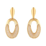 Latest Trendy Stylish Gold Plated Geometric Twist Chunky Stud Earrings For Womens