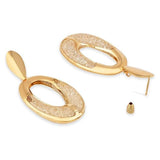 Latest Trendy Stylish Gold Plated Geometric Twist Chunky Stud Earrings For Womens