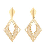 Latest Fashion Stylish Gold Plated Chunky Dangle Earrings For Womens