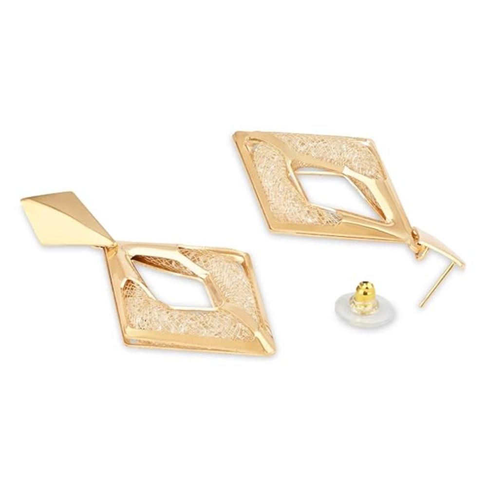 Latest Fashion Stylish Gold Plated Chunky Dangle Earrings For Womens