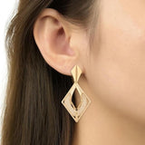 Latest Fashion Stylish Gold Plated Chunky Dangle Earrings For Womens