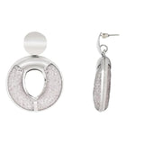 Latest Fashion Stylish Silver Plated Round Shape Chunky Dangle Earrings For Womens