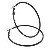 Black Plated Stylish Latest Fashion Hoop Earrings For Womens