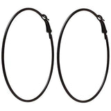 Black Plated Stylish Latest Fashion Hoop Earrings For Womens