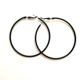 Black Plated Stylish Latest Fashion Hoop Earrings For Womens