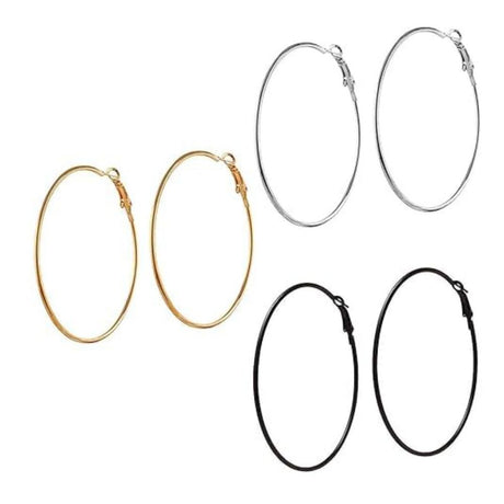 Combo Of 3 Stylish Latest Fashion Hoop Earrings For Womens