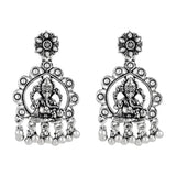 Ethnic Design Silver Oxidised Afghani Style Lightweight Festive Occasional Wear Earrings For Womens