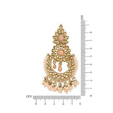 Gold Plated Kundan And Pearl Chandbali Earrings For Womens