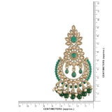 Gold Plated Kundan And Pearl Chandbali Earrings For Womens