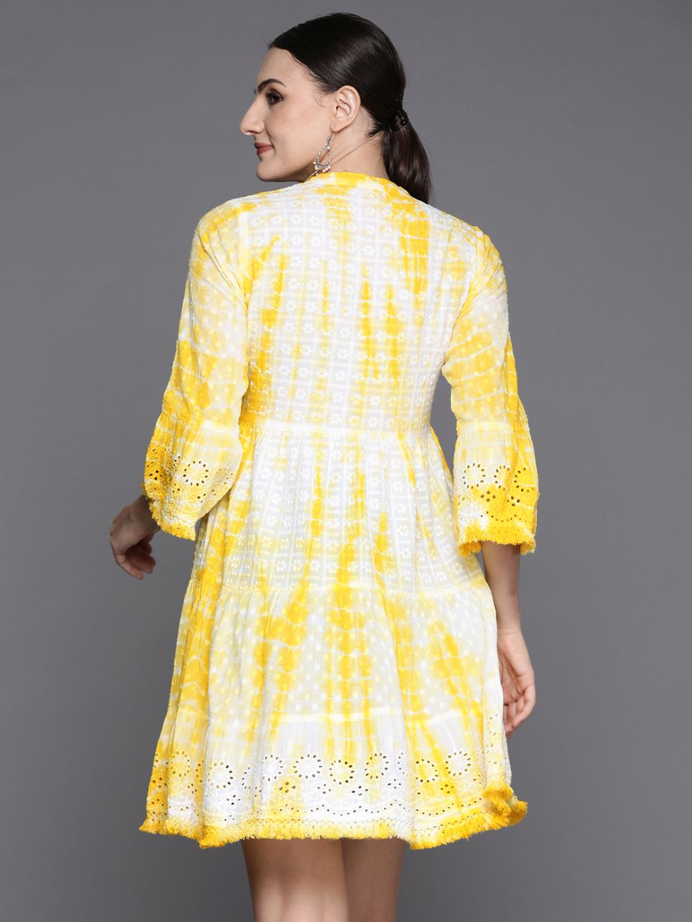 Yellow Cotton Dyed Dress