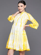 Yellow Cotton Dyed Dress