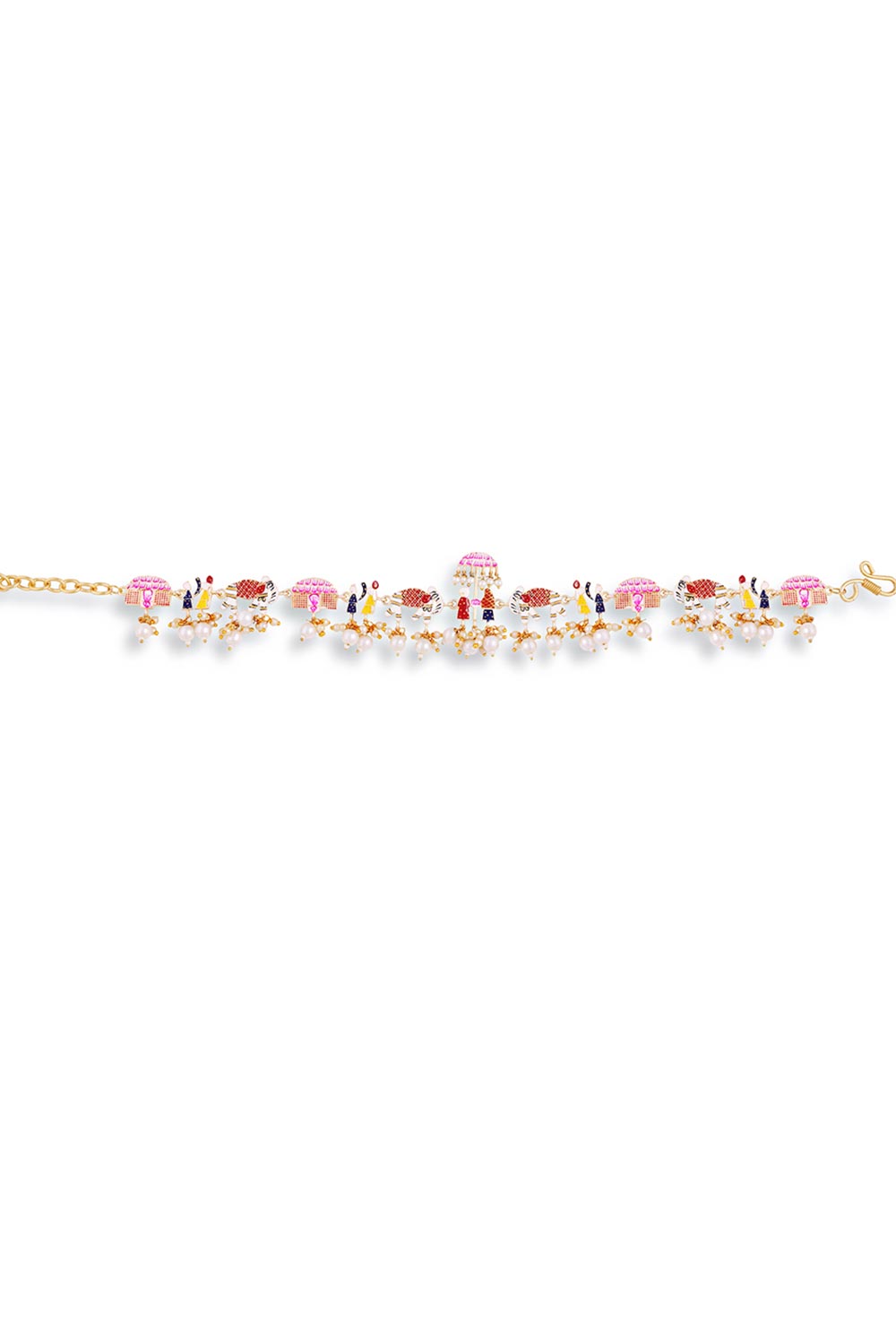 Gold Plated Handpaint Wedding Doli Barat Bridal Anklets