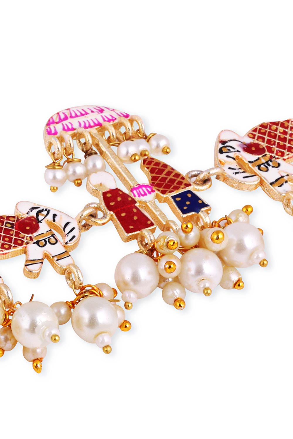 Gold Plated Handpaint Wedding Doli Barat Bridal Anklets