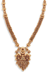 Gold Plated Kemp Stone Antique Necklace With Earrings