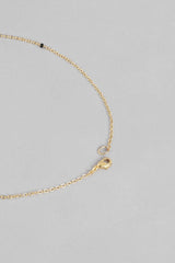 Gold Plated American Diamond And Black Beaded Mangalsutra