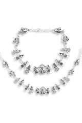 Dailywear Silver Oxodised Wedding Bridal Anklets