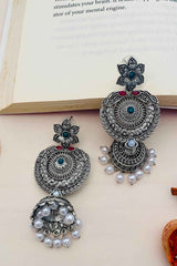 Glamorous High Quality German Silver Earrings