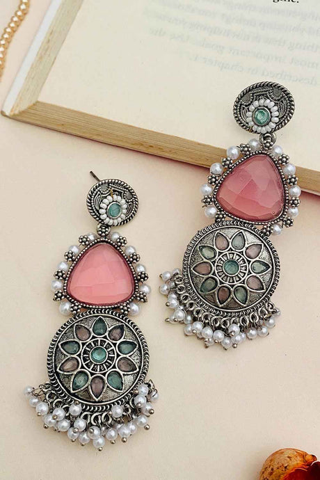 Enthralling German Silver Earrings