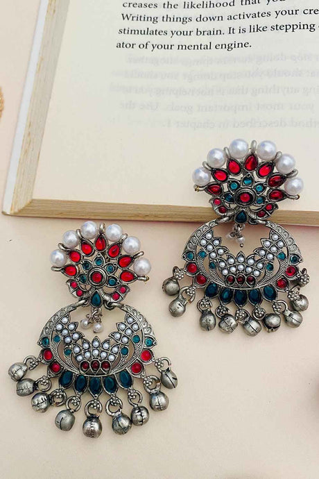 Enthralling German Silver Earrings