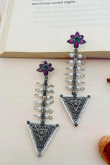 Graceful High Quality German Silver Earrings