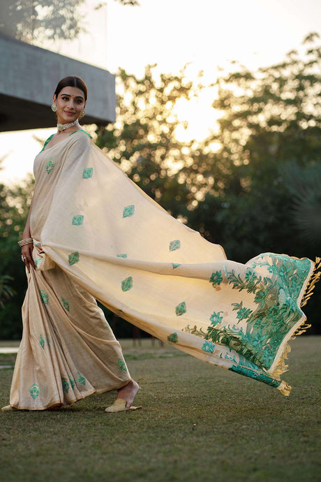 Green Soft Modal Silk Saree