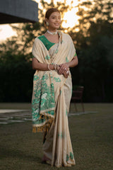 Green Soft Modal Silk Saree