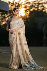 Purple Soft Modal Silk Saree