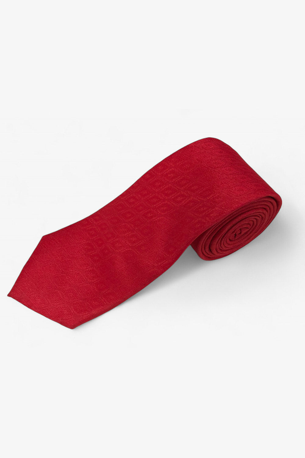 Adina Red Ethnic Plain Silk Red Tie