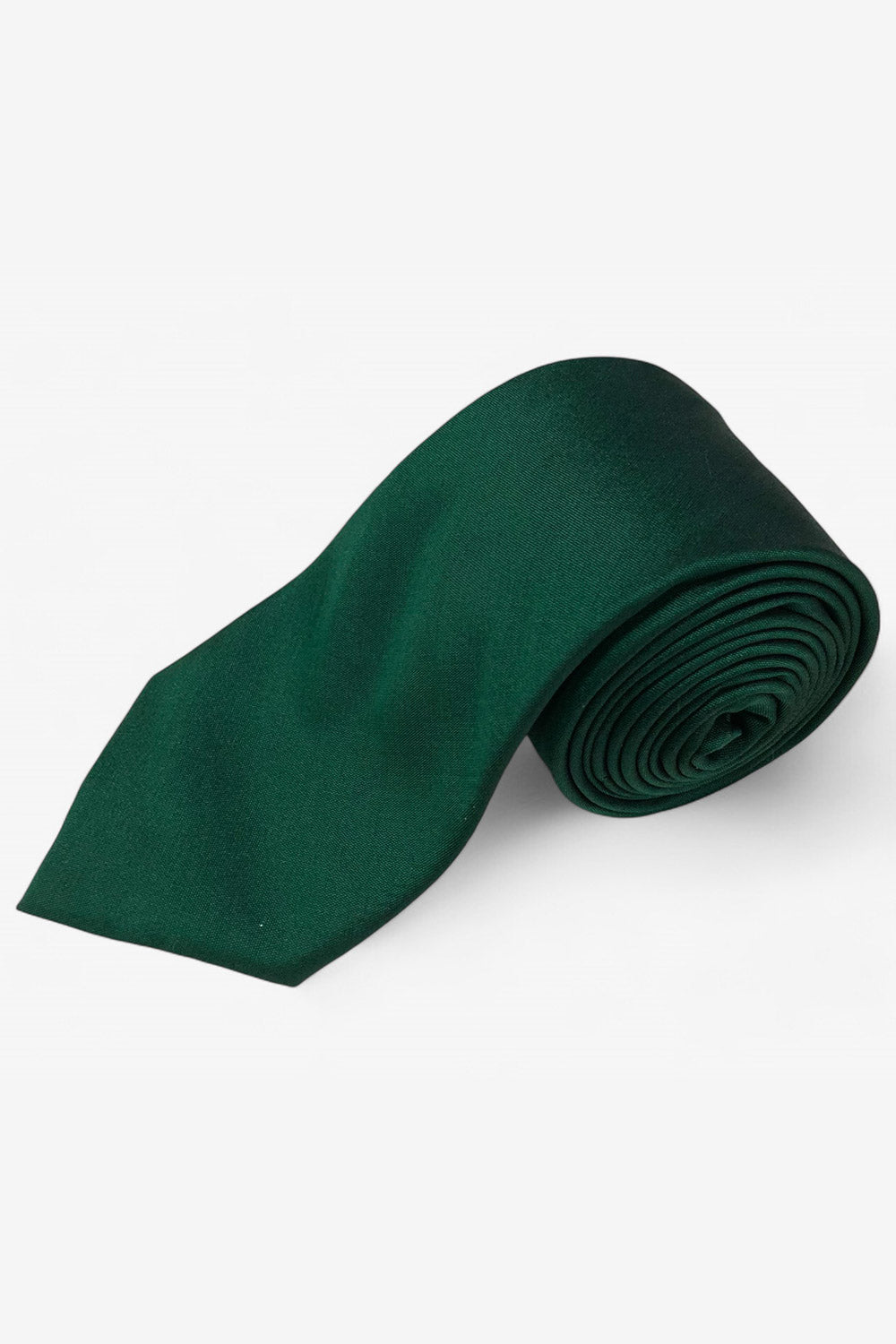 Imralda Green Plain Silk Green Tie