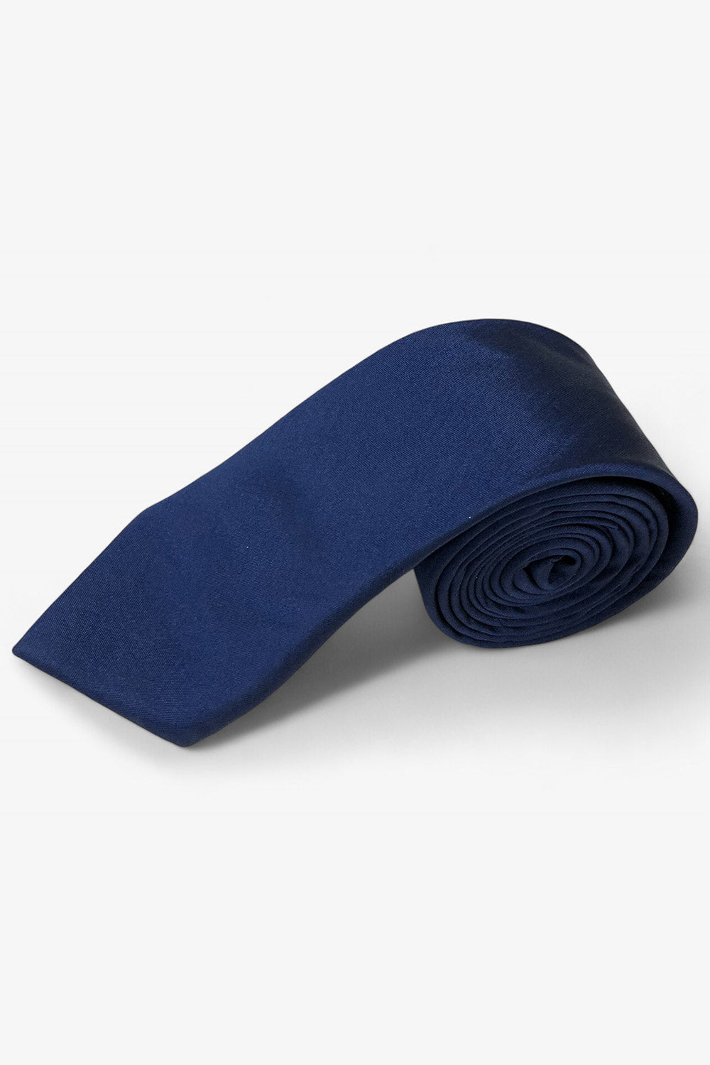 Mimi Navy Blue Ethnic Plain Silk Navy Blue Tie