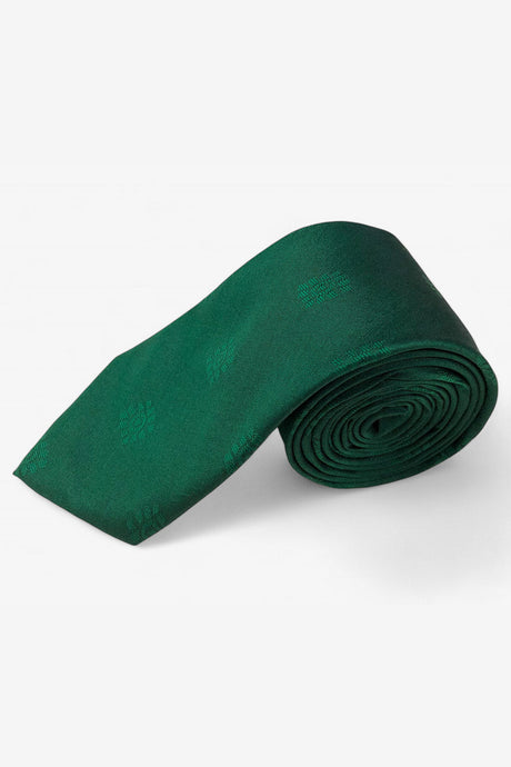 Imralda Green Ethnic Motif Silk Dark Green Tie