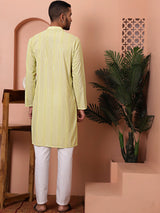 Green Viscose Sequin Embroidered Kurta Pajama Set