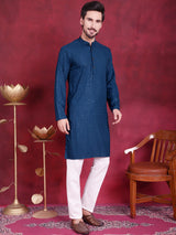 Sequins Chikankari Kurta With Pajama