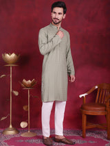 Sequins Chikankari Kurta With Pajama