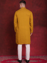 Men's Sequins Embroidered Kurta Pyjama Set