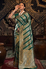 Green Zari Banarasi Saree