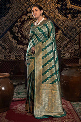 Green Zari Banarasi Saree